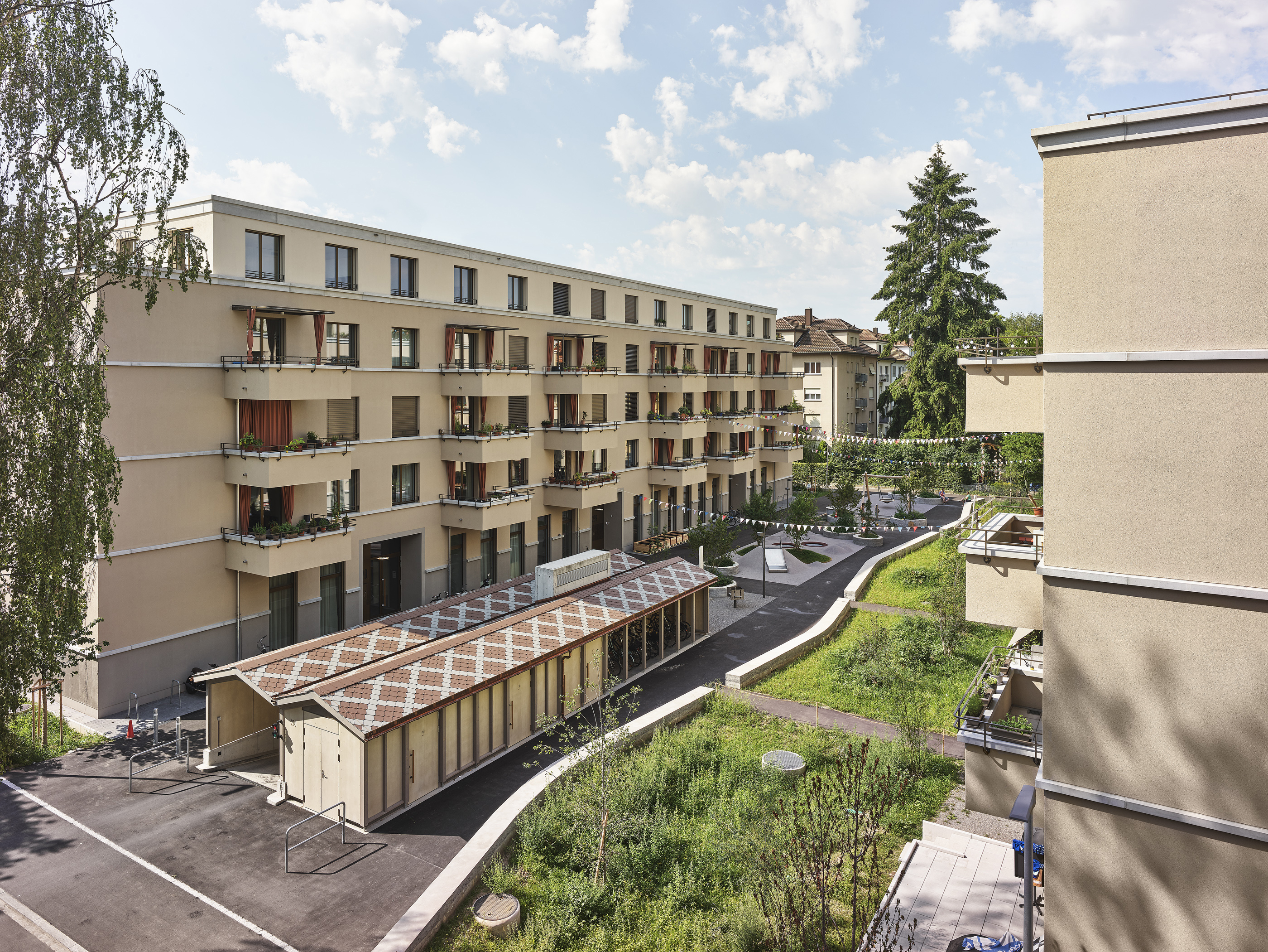 Wohnsiedlung mit Innenhof